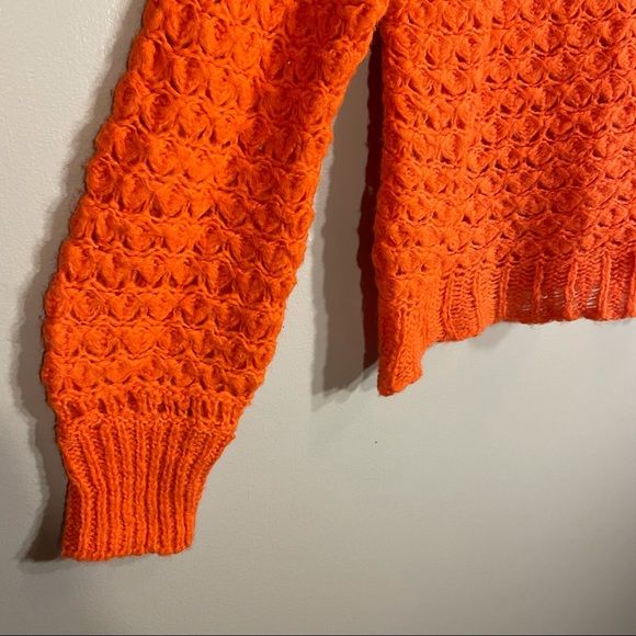 NWT Free People Crashing Waves Pullover Oversized Chunky Knit Boho Sweater Sz L - Picture 7 of 16